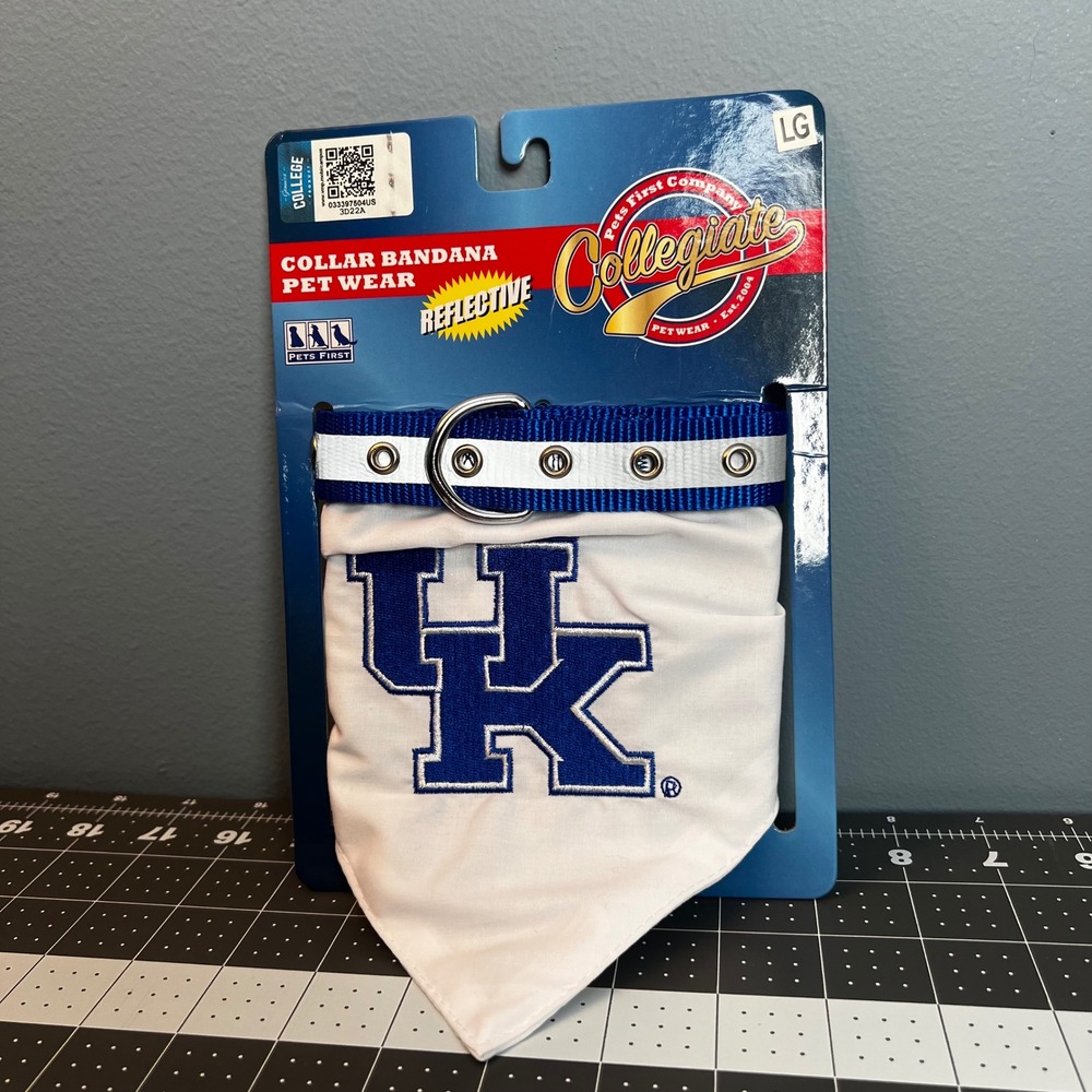 Kentucky Wildcats Pets First Collegiate Pet Collar Bandana Reflective Large LG